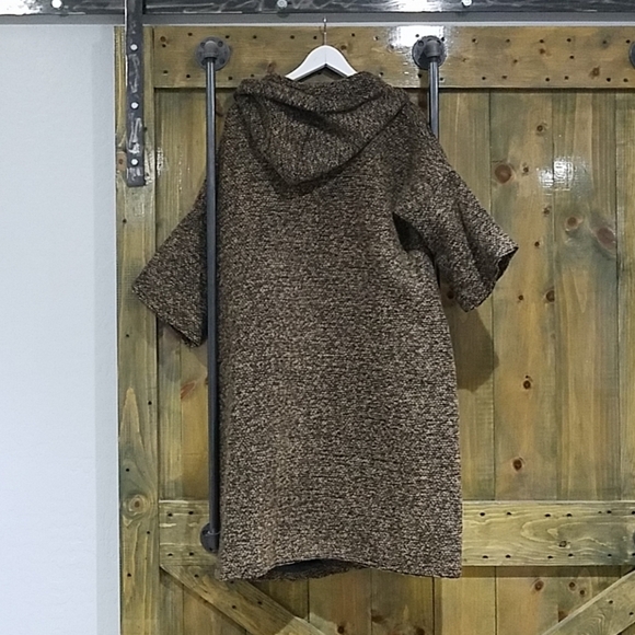 NWT JING XIU TWEED HOODED HEAVY TRENCH COAT OVER COAT - Picture 3 of 9